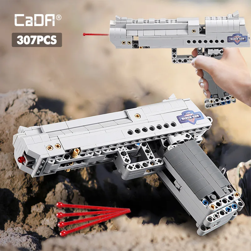 

cada Desert Eagle Pistol MK23 Pistol Uzi submachine gun military ww2 Building Blocks For city police swat Can