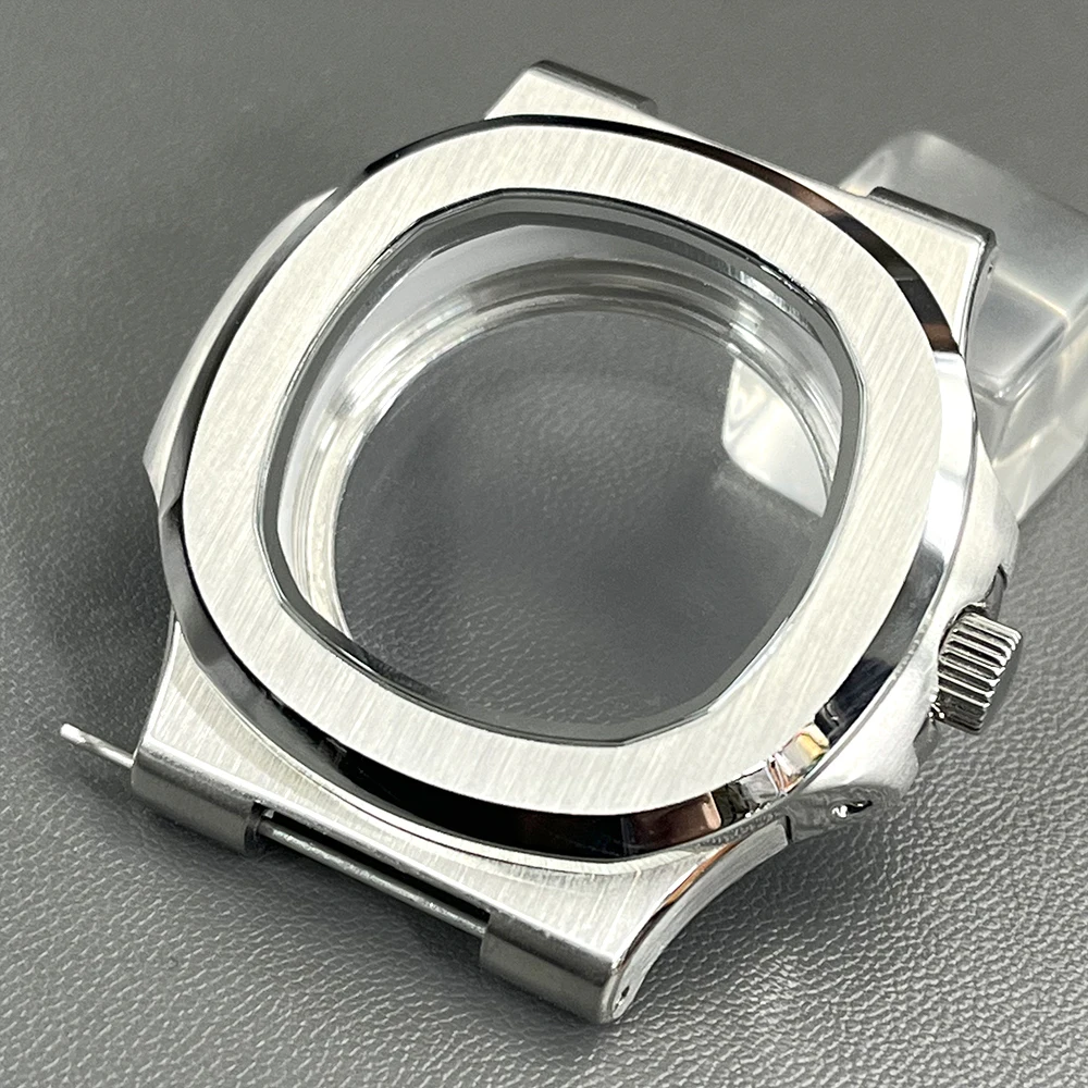 42mm stainless steel silver case, high-quality water-resistant, compatible with ST1612 Miyota 8215 movement watch accessory