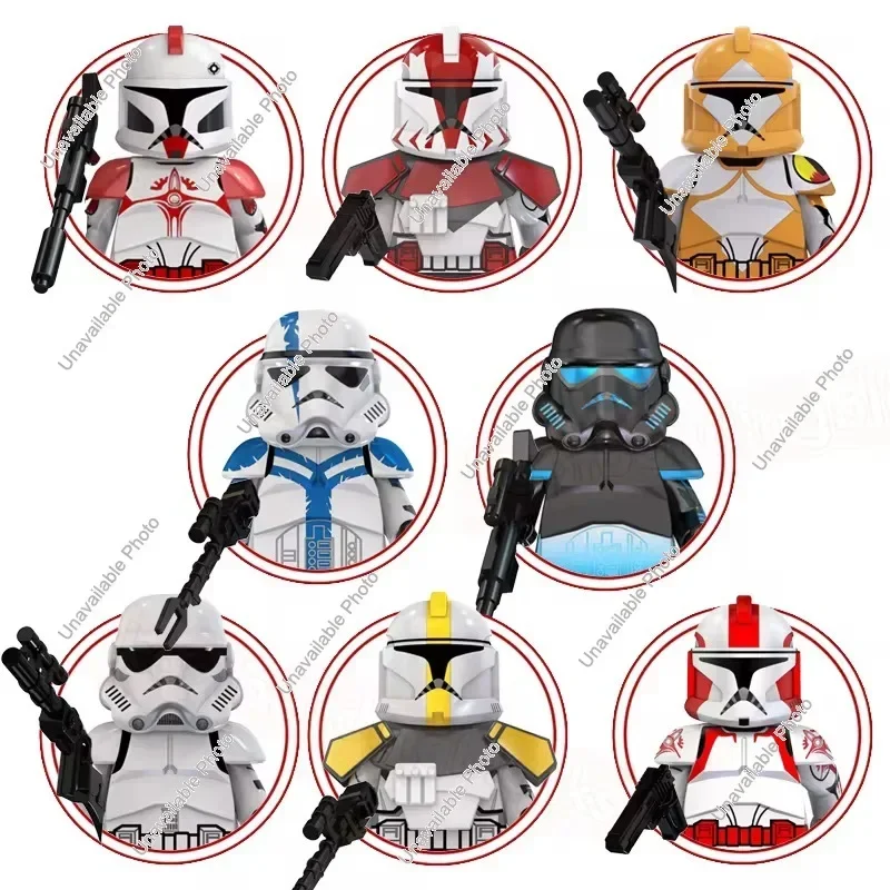 Juguetes calientes Star Wars Darth Vader clon Commander Trooper bloque de construcción mandaloriano Kylo Ren Palpatine ladrillo Ahsoka figura chico juguete