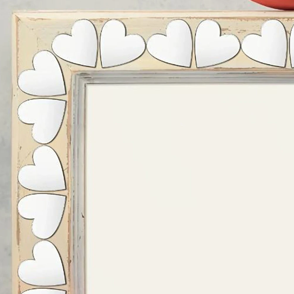 

100 Pcs Mirror Wall Decals Stickers Self Adhesive Acrylic Tiny Mirrors for Valentine Crafts Scrapbooking Wall Decor