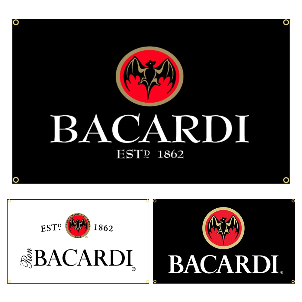 90x150cm Bacardis Rum Flag Polyester Printed Decoration Banner Jemony