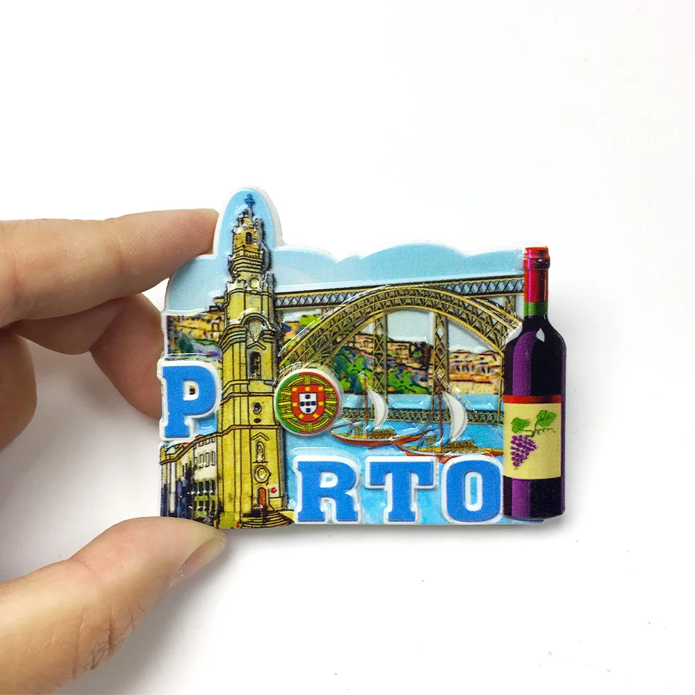 

3D Resin Porto Fridge Magnets - ‌Decorative Fridge Magnets for Home & Room Decor‌ - ‌Strong & Cute Magnets