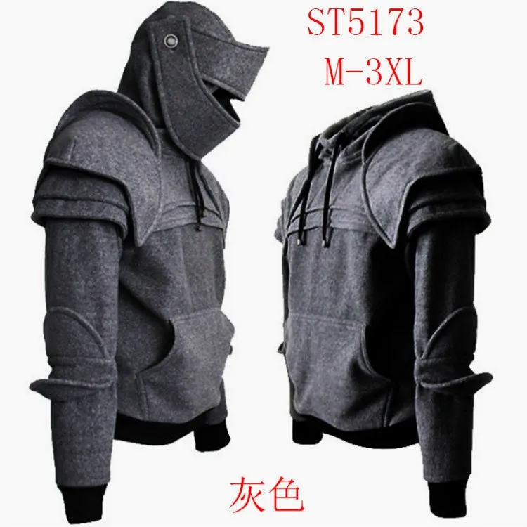 Autumn and winter wish explosion men's retro elbow pads drawstring mask knight sweater men hoodie men.