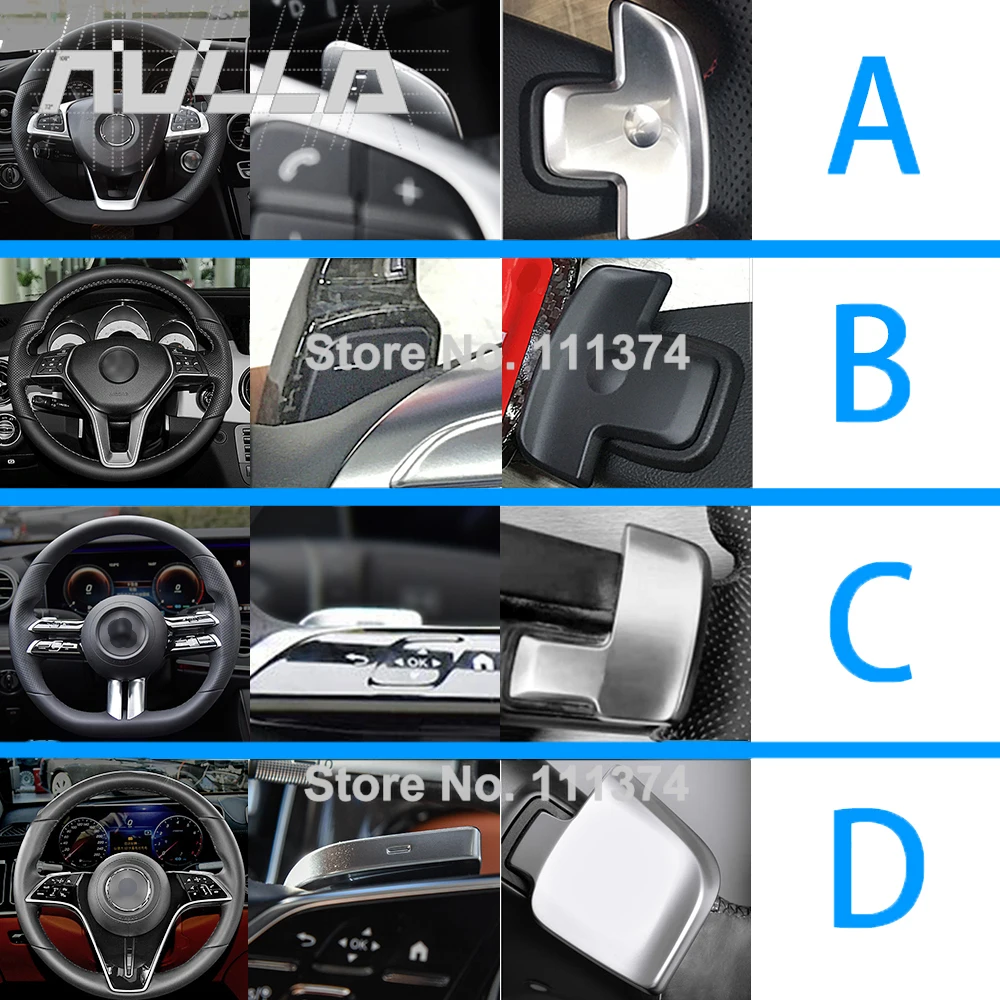 محولات مجداف من ألياف الكربون لسيارة Mercedes-Benz C/E/S-Class W206 S206 X206 W213 S213 C238 A238 W223 S400L GLS CLS GLE EQS