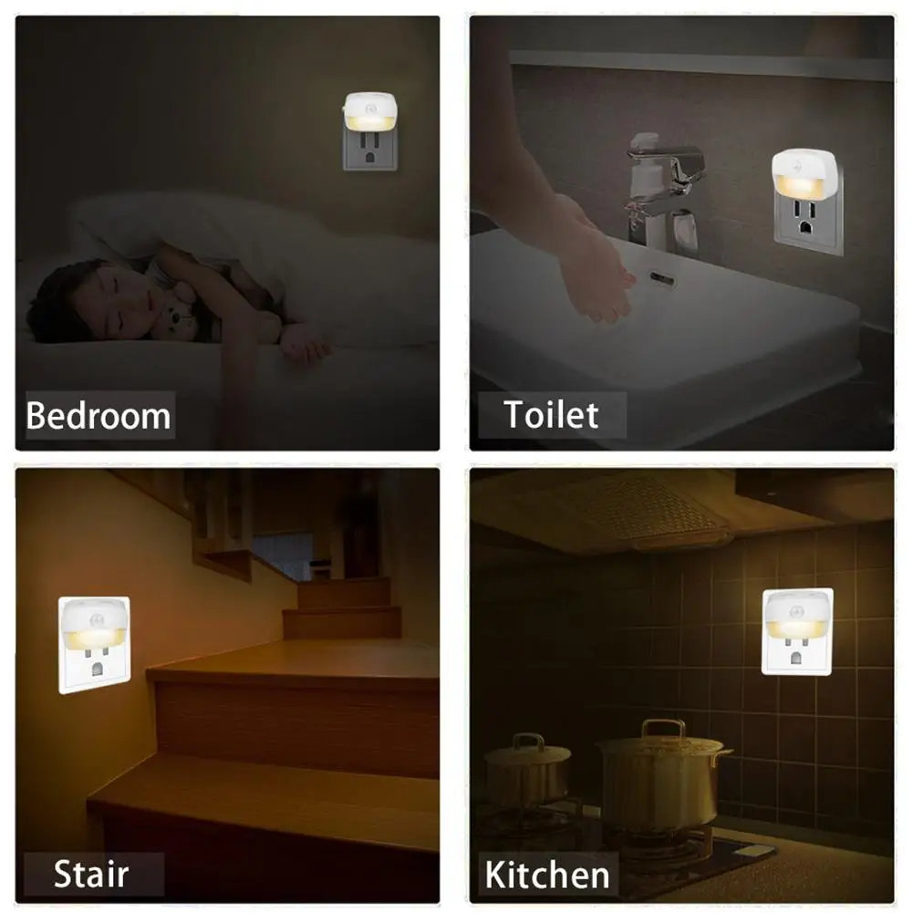 スマートセンシング LED ナイトライト 220V EU/US プラグソケットランプ子供用ナイトライトワイヤレス壁ベッドサイド寝室ナイトランプ