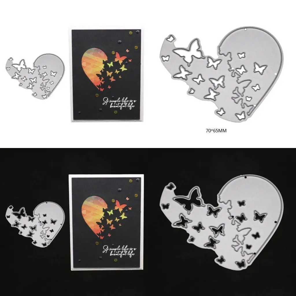 

Heart for Butterfly Metal Cutting Dies Stencil DIY Scrapbooking Album Stamp Pape high quality