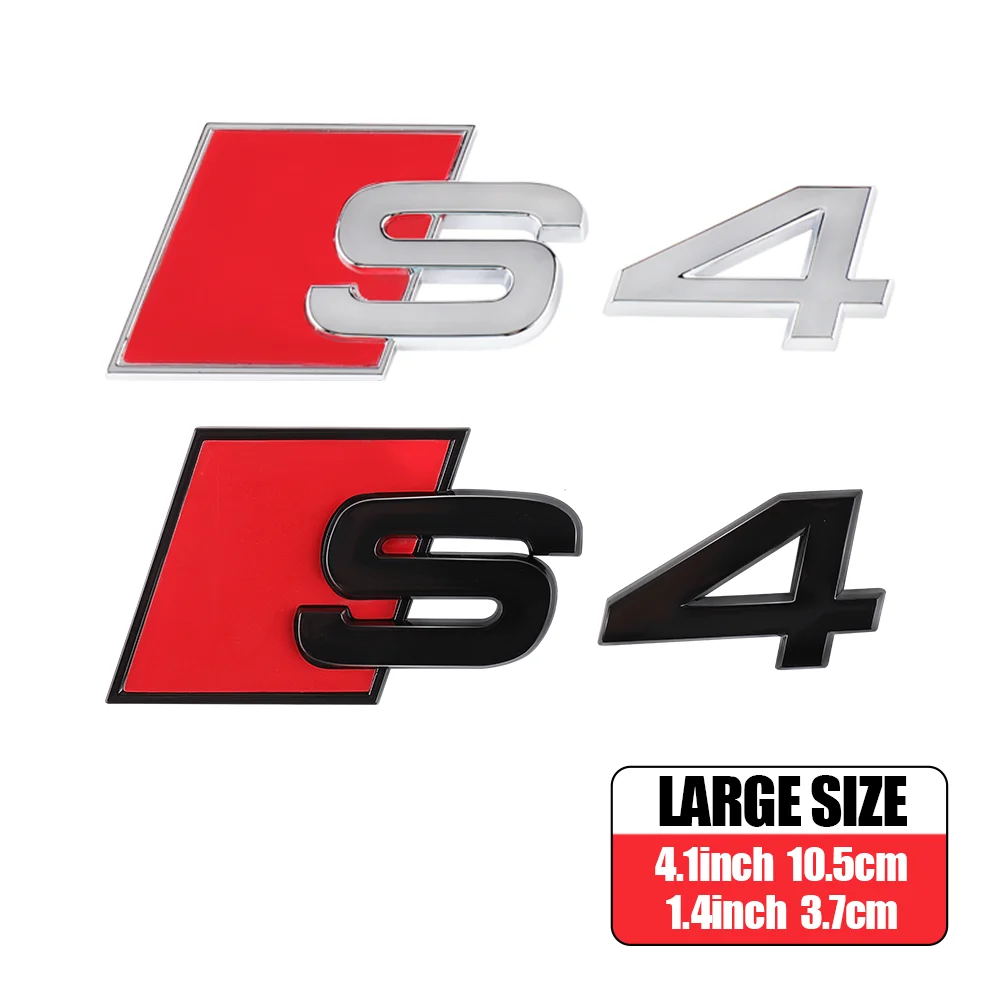 Für Audi Sline S3 S4 S5 S6 S7 S8 ABS Auto Heckklappen-Emblem Aufkleber Auto Heck-Emblem Modifikationszubehör Emblem Dekor Aufkleber