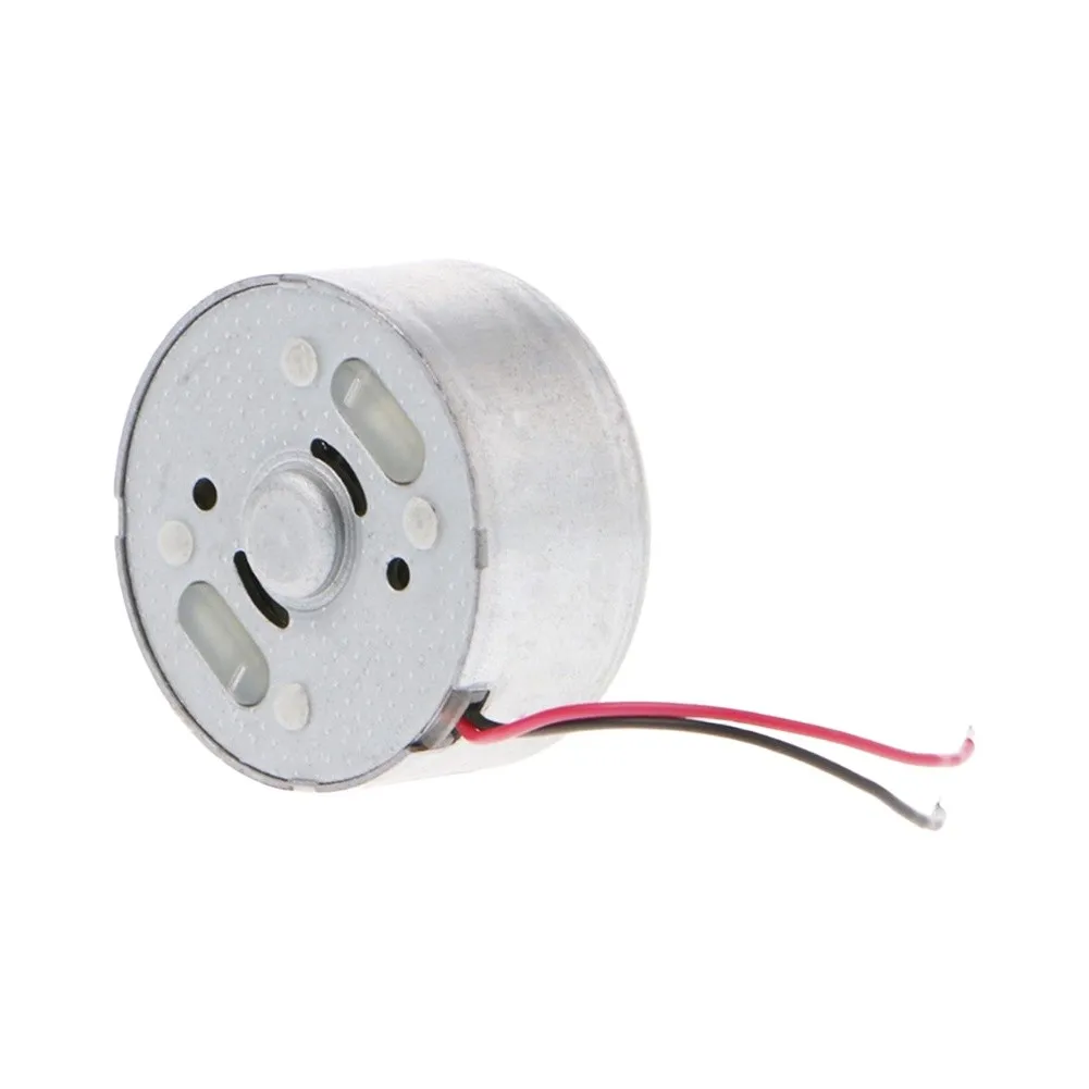 DC Motor for Model 300 Solar Applications 3V 4.5V 5V 6V Input 0.016A No Load Current 120mm Leads Shaft End Clockwise Rotation
