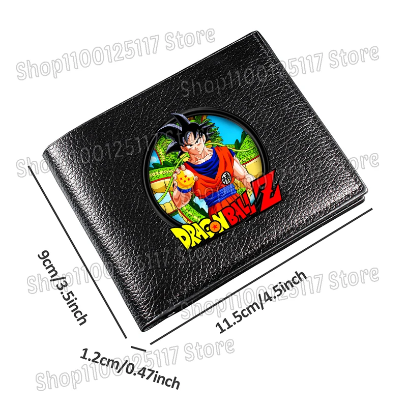 Dragons Ball Wallet Men Anime Printed Short Folding Wallets Cartoon Card Holder Boys Coin Purse Fashion Photo Case Birthday Gift view 4