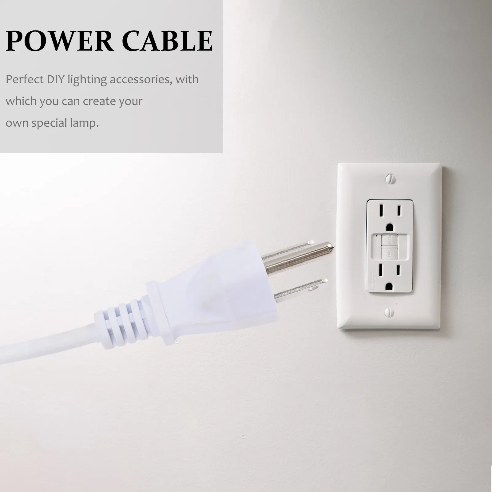 Power Supply Cord Us Plug 3-Wire Appliance Cord Retro Style Replacement Cable for DIY Lighting Tools Warm Ancient Design