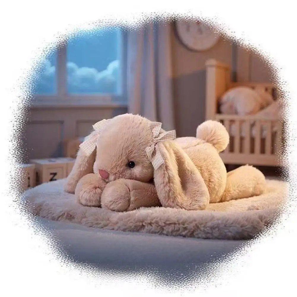 35cm New Simulated Shy Rabbit Doll Stuffed Plush Toy Cartoon Anime Cute Pillow Children's Birthday Gift Fun Doll