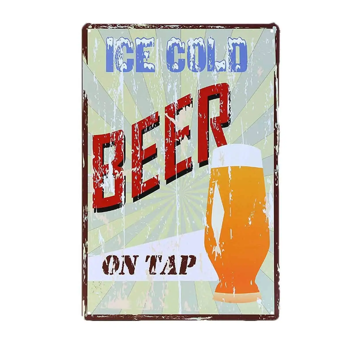 AiYahoo Warning Signs with There is Nothing Here Worth Dying for Retro Vintage Bar Metal Sign 12x8 Inches (Ice Cold Beer Si sign
