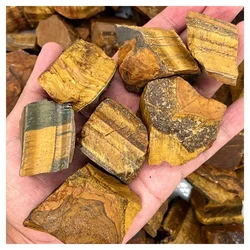 Natural Tiger Eye Raw Stone Quartz Crystal Reiki Healing Mineral Specimen Aroma StoneDiffuser Crystal Mineral Specimen