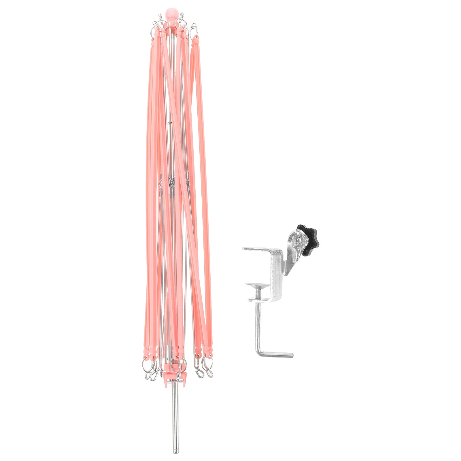 

Pink Hand Operated Wool Yarn Winder Umbrella Swift Stable Base Manual Yarn Ball Winding Tool for Knitting Crochet Projects