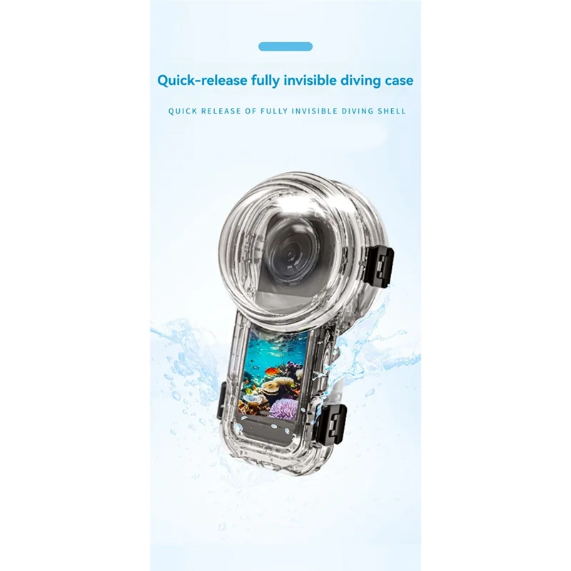 Daily Sale For Insta360 X5 60M Waterproof Case Invisible Diving Shell Underwater Protective Case For Insta360 X5 Action Camera