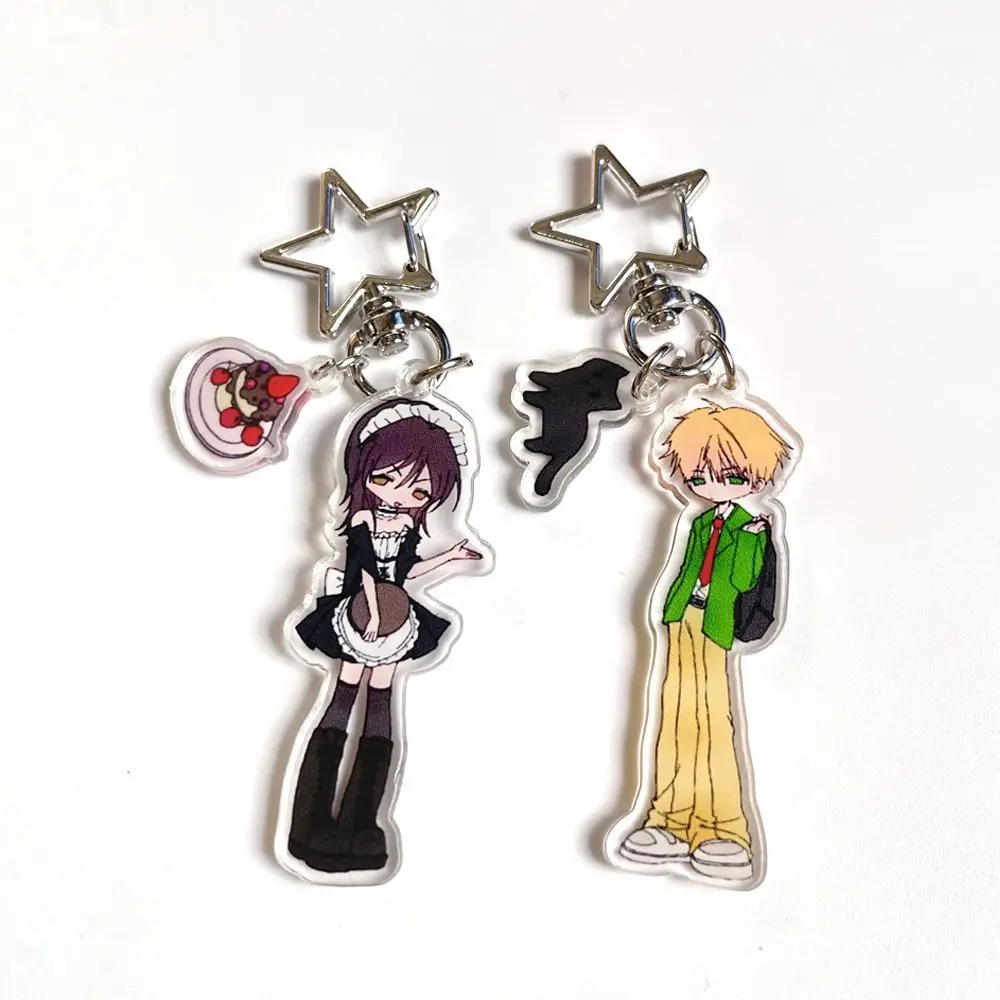 Kaichou Wa Maid Sama llavero de Anime Ayuzawa Misaki llavero acrílico hombre Usui Takumi llavero mujer bolso colgante adorno regalo