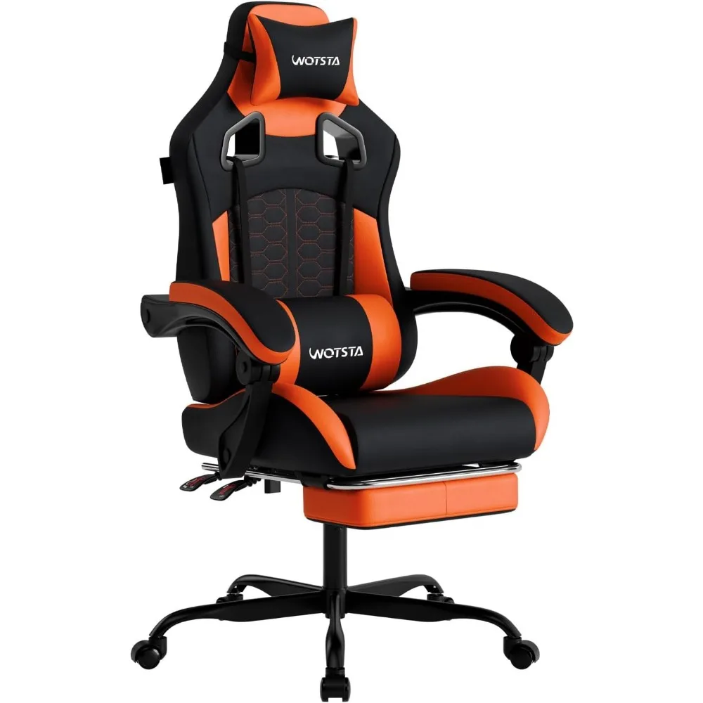 Ergonomic PC Gaming Chair with Massage, Footrest, and Lumbar Support image 8