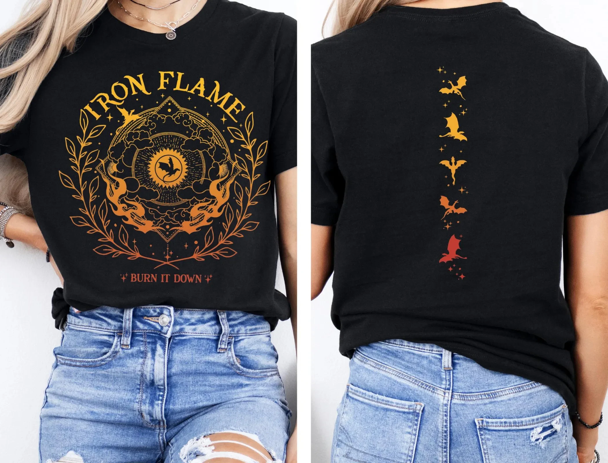 Iron Flame Shirt Fourth Wing Shirt Rebecca Yarros Shirt Dragon Rider Shirt Violt T-Shirts Tee Shirt Graphic Short Sleeve