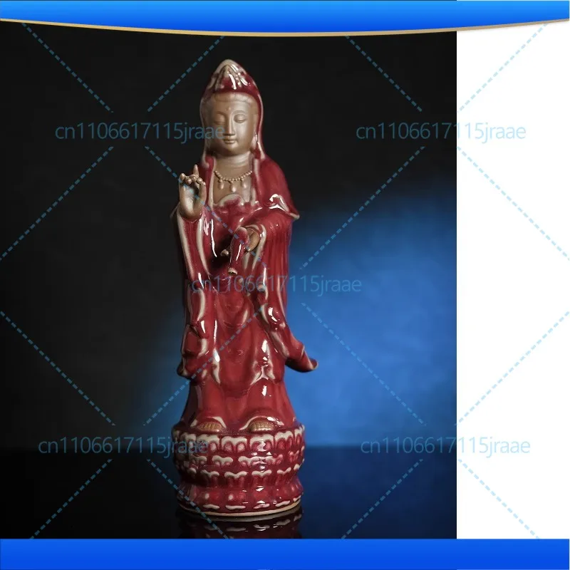 Junhong kiln change! Fusha Bodhisattva! Handmade Jun porcelain ornament