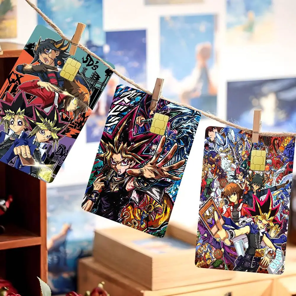 Amine Yu Gi Oh Retro Spiel Anime Aufkleber Film Haut Abdeckung Fall Für Kleine Große Kein Chip Debit Kreditkarte Vorderseite