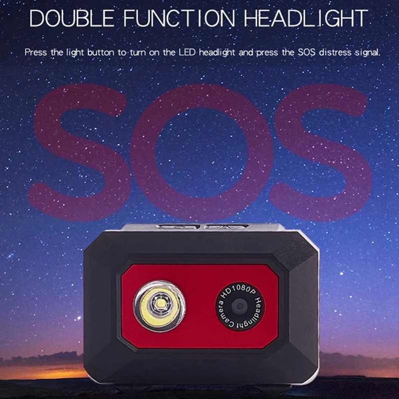 HD 1080P Outdoor Sport Camera SOS Head-Mounted Action Cameras Helmet Video Recording DVR Cam