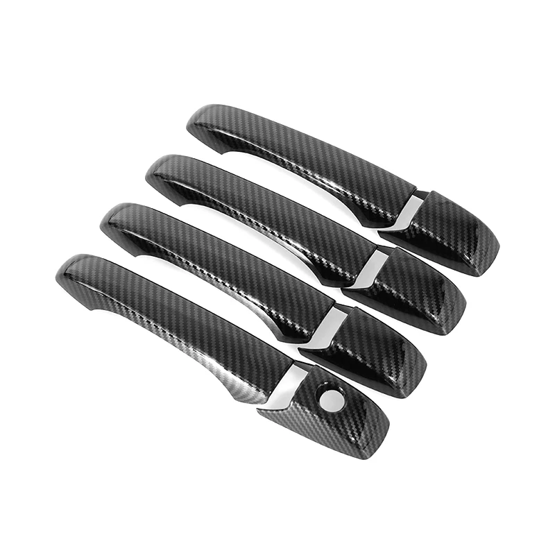 ⭐Genuine⭐ Car Decoration Door Handle Cover For Jeep Grand Cherokee 2011-2019 Carbon Fiber Chrome Silver Black Cars Accessories