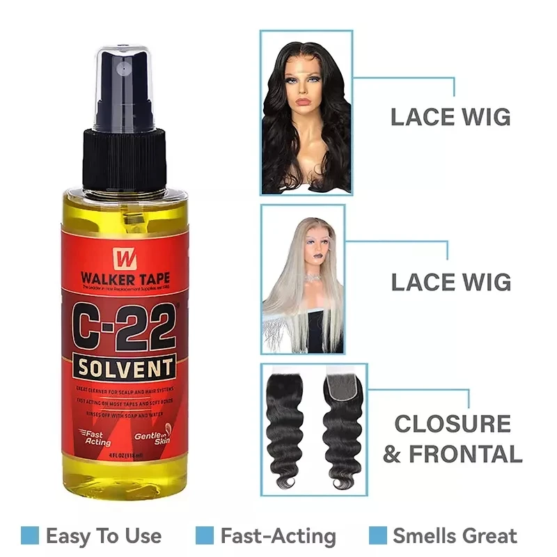 Glue Remover Spray Fast Acting Removal C-22 Solvent Wig Adhesive Remover Wholesale Remover For Lace Glue Safe for Sensitive Skin