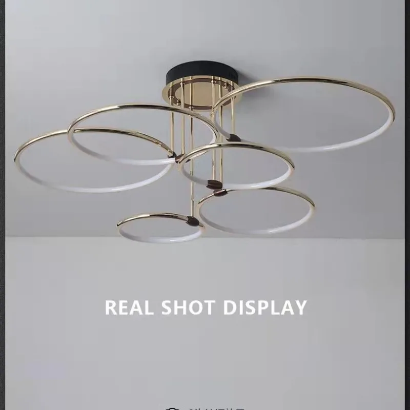 Postmodernistyczne luksusowe oświetlenie do salonu, jadalni, lampa wisząca, designerskie, kreatywne oświetlenie barowe, okrągłe oprawy oświetleniowe do sypialni