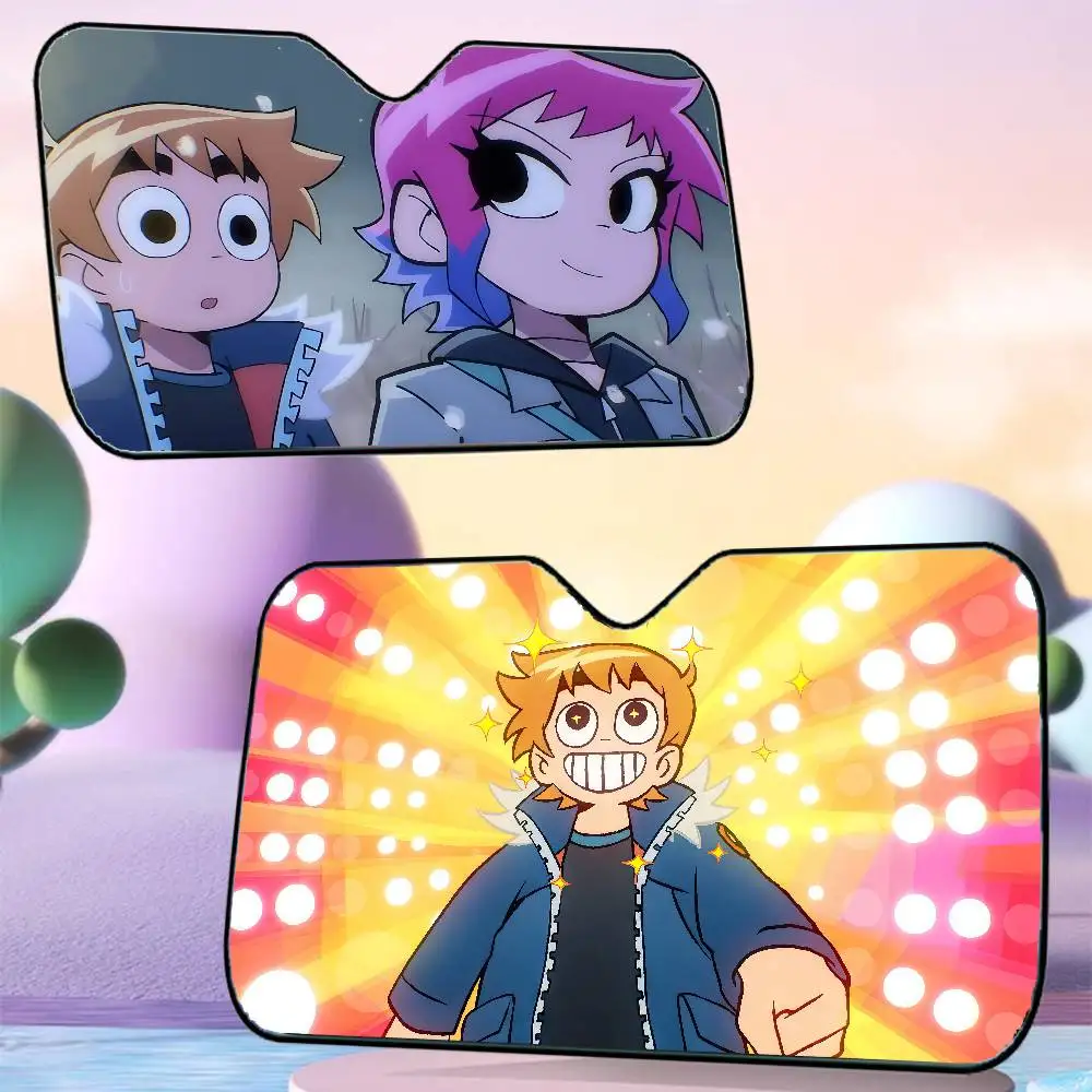 

Scott Pilgrim Cartoon Car SunShade Car Sunshade Window Sunshade Sunblock Front Windshield Hood Interior Front Baffle Sunshade