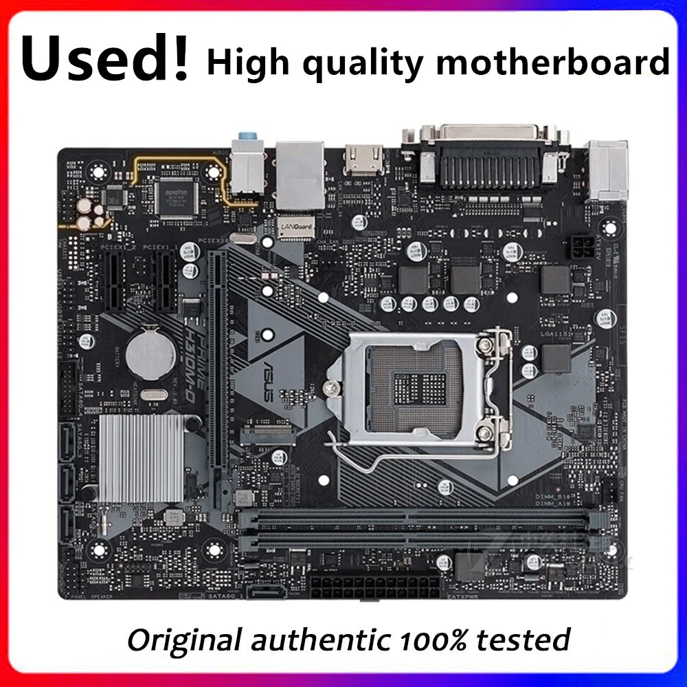 For Asus PRIME H310M-D Original Used Desktop Intel H310 H310M DDR4 Motherboard LGA 1151  i7/i5/i3 USB3.0 SATA3