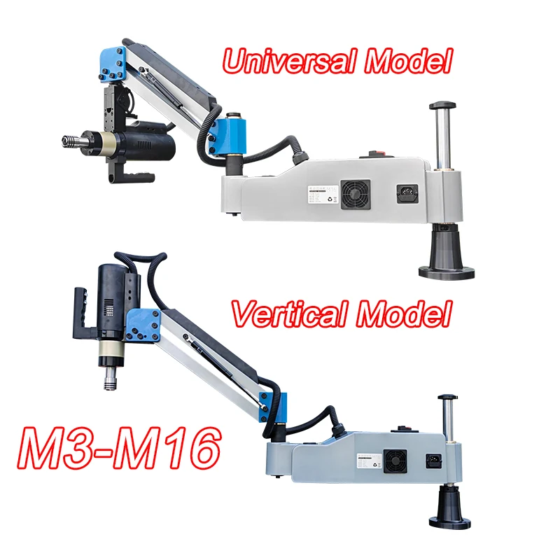 Macchina per Maschiatura Elettrica M3-M16, Braccio di Maschiatura Verticale Universale con Servo Intelligente, Foratura Pneumatica 220V 1000W