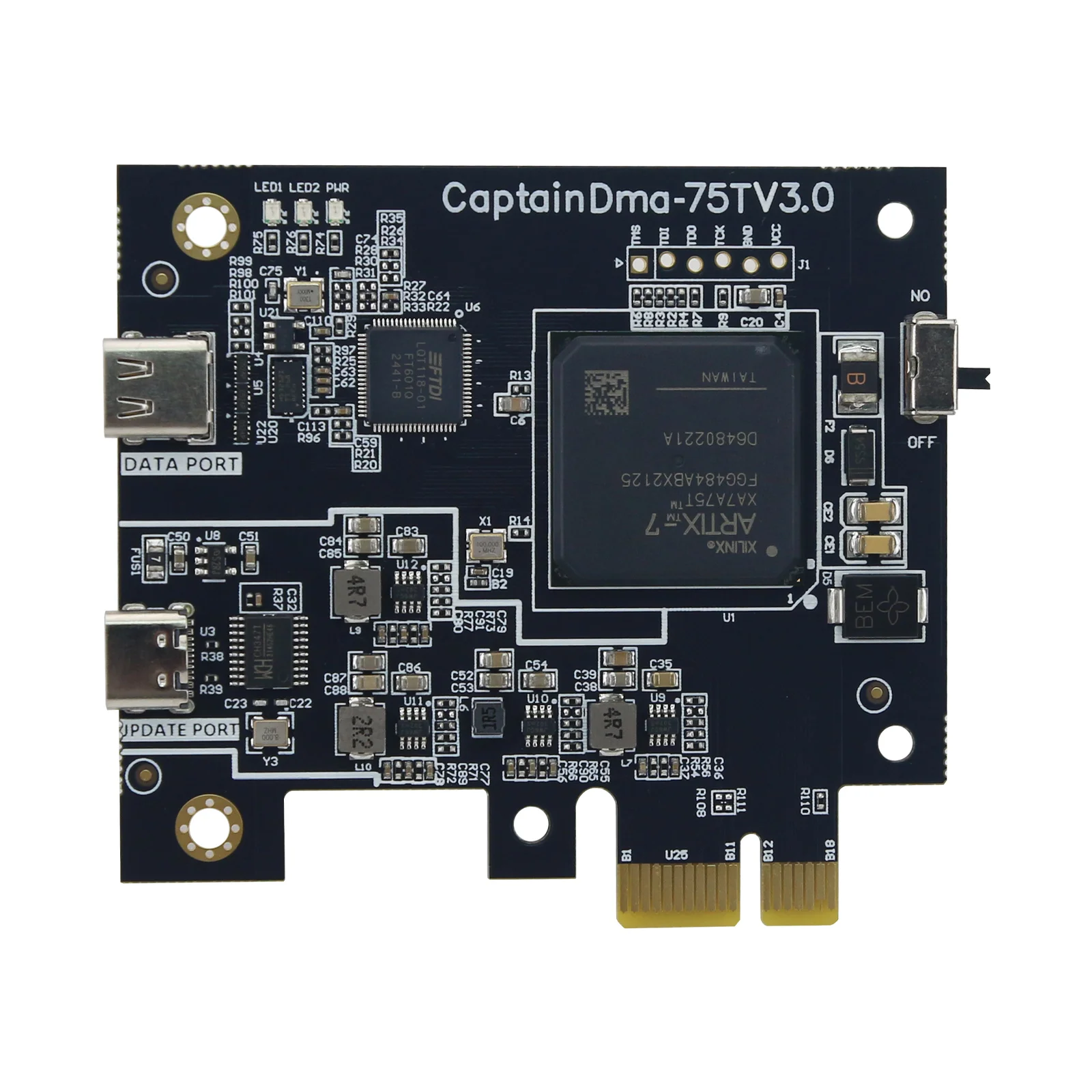 Синий накладной блок для видео CapDMA пятого поколения + плата DMA CaP75T + комплект контроллера клавиатуры и мыши KMBOX NET