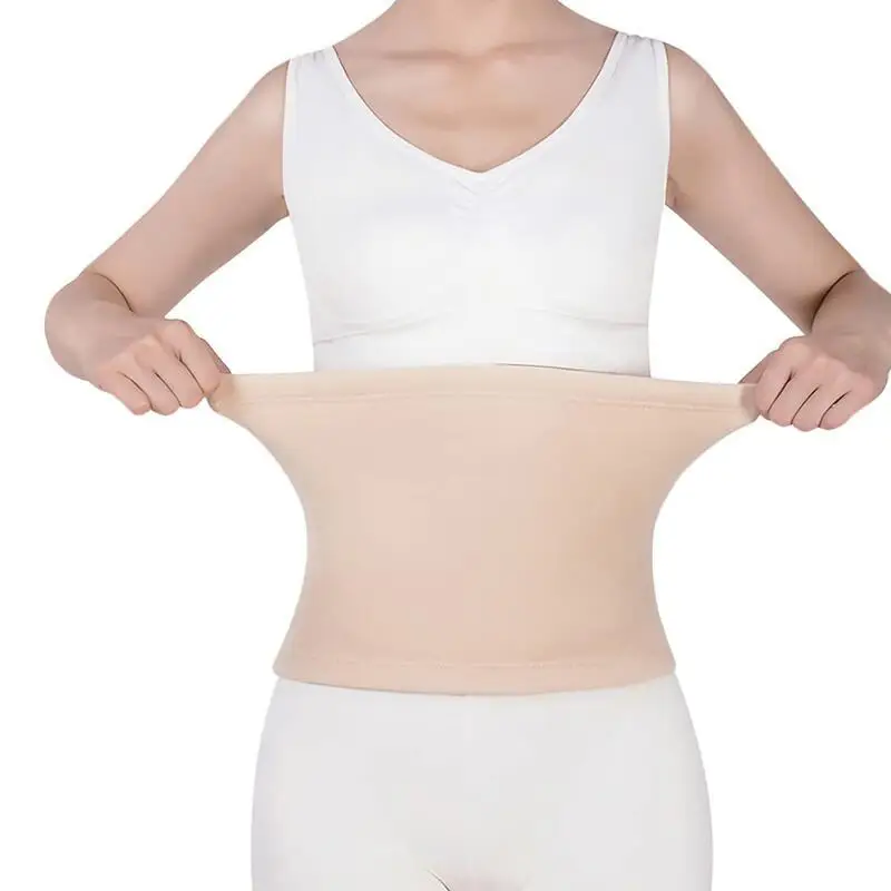 Fleece Waist Warmer Thermal Lower Back Support Belt Therapy Stomach Kidney Warmer Abdominal Binder Lumbar Support Brace Warmer