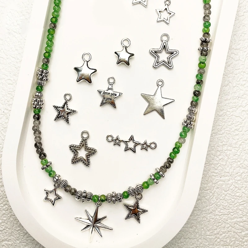 Star Spacer Bead Jewelry Decors Stylish Star Pattern Bead for Crafting Distinctive Accessories and Gifts Dropship