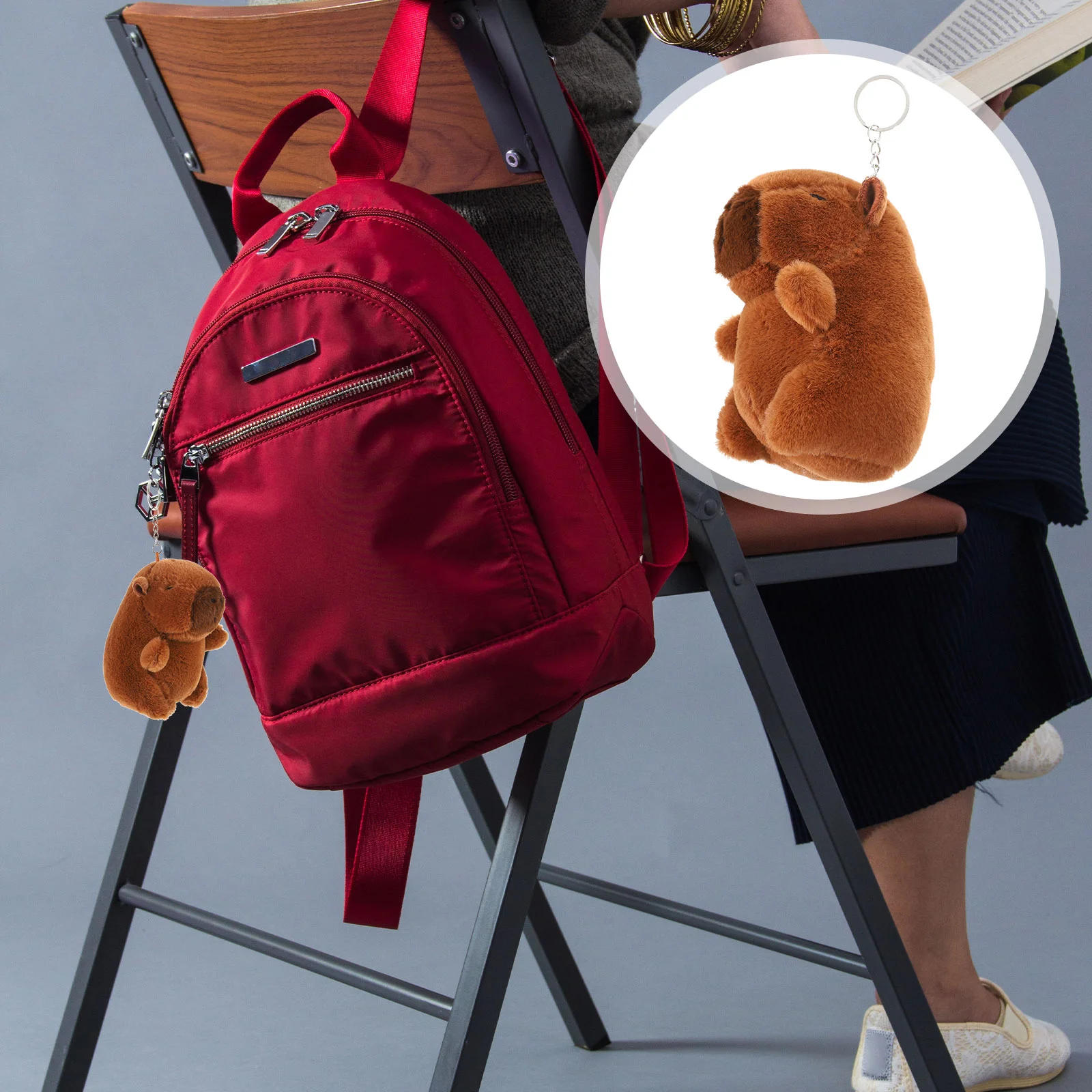 Capybara Keychain Schoolbag Plush Pendants DIY Keychains Backpack Ornament Stuffed Animals