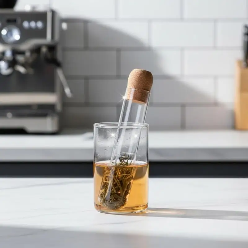 Food Grade Glass Tea Infuser Durable Fine Mesh Tea Filter Sieve for Daily Use Kitchen Loose Leaf Herb Tea Brewing