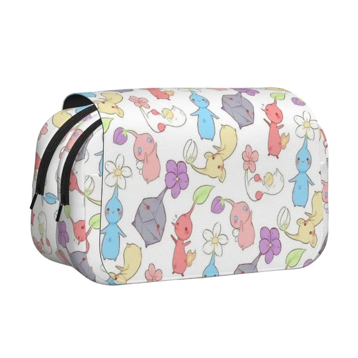 

Модный пенал-кейс с рисунком игры Pikmin, двойной, раскладной, для девочек и мальчиков, большой вместимости, для офиса, подарков, канцелярских принадлежностей