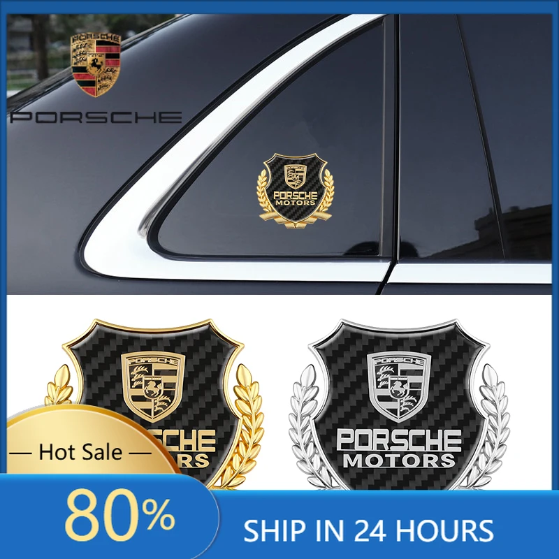 

Interior Stickers Fot Porsche 3D Metal Badge Styling Decals Emblem Car Decor Window Stickers Decoration Accessorie For Porsche 9