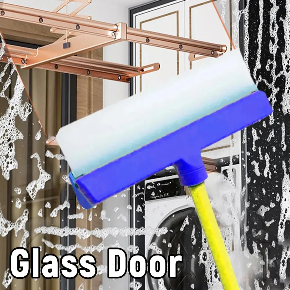 

12-Inch Recyclable Silicone Window Squeegee Kit Single Ultrafine Fiber Cloth Cover Car Cleaning Tool Glass Cleaning Gadget