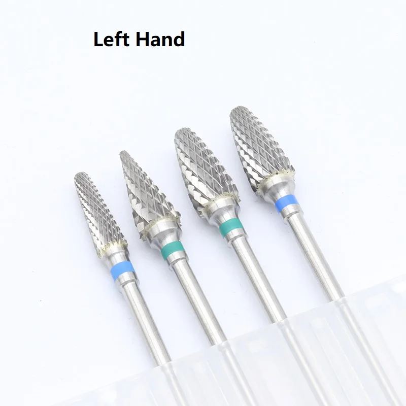 Kwaliteit! Linkerhand Tungsten Carbide Nail Drill Bit Frezen Eletric Manicure Machine Apparatuur Cuticle Schoon Braam Tandheelkundige