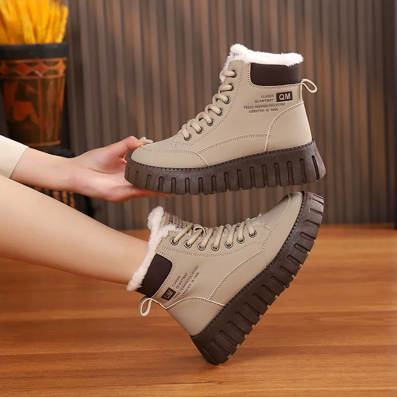 

Snow Boots for Women Women's Casual Height Increasing Sneaker Winter Fashion Fur Warm Ankle Boots Footwear Platform Cotton Shoe