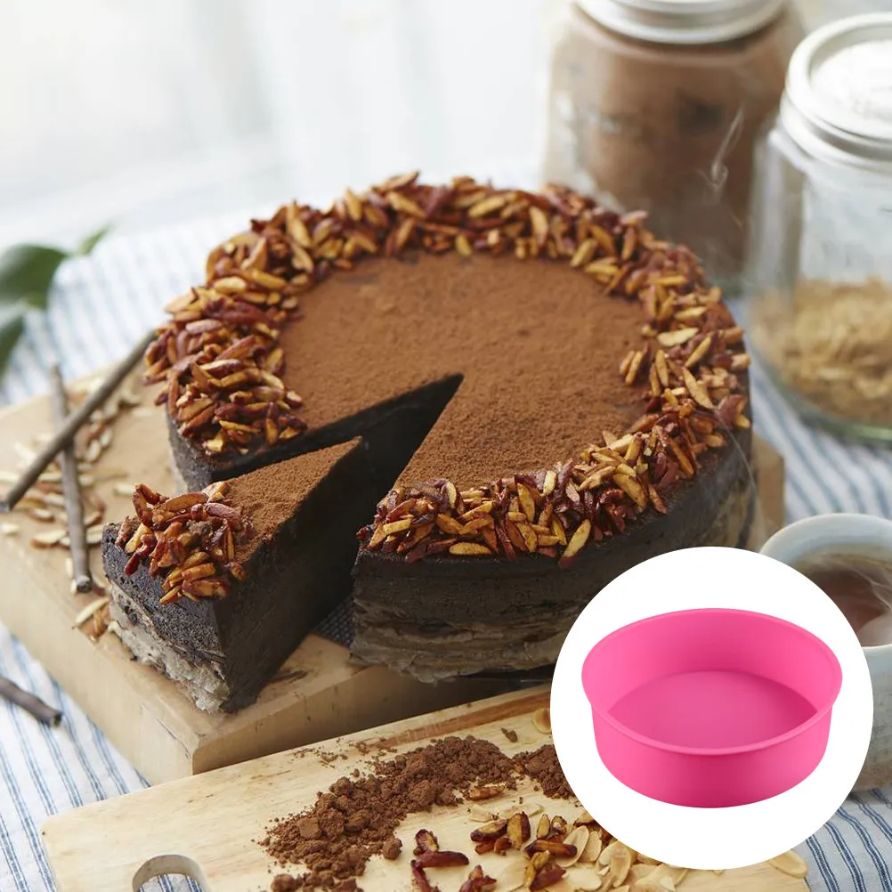 High Quality Round Silicone Baking Pan Cake Mold Assorted Colors Oven Microwave Freezer Safe Bakeware Pan for Home Use