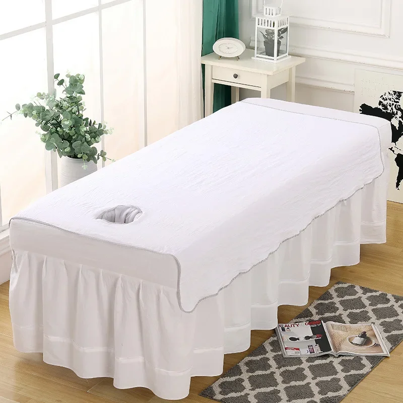 Polyester Soft Bed Cover Beauty Salon Bed Sheet Breathable Mattress Bed Cover SPA Massage Heath Club Table Cover