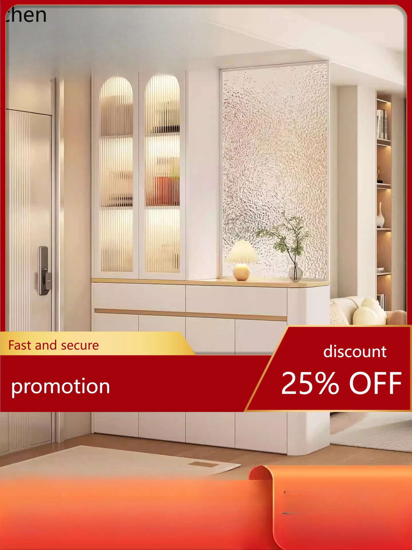 

CZ Screen Partition Entrance Cabinet Integrated Entryway Opposite Door Living Room Sofa Divider Storage Rack Wine Cabinet