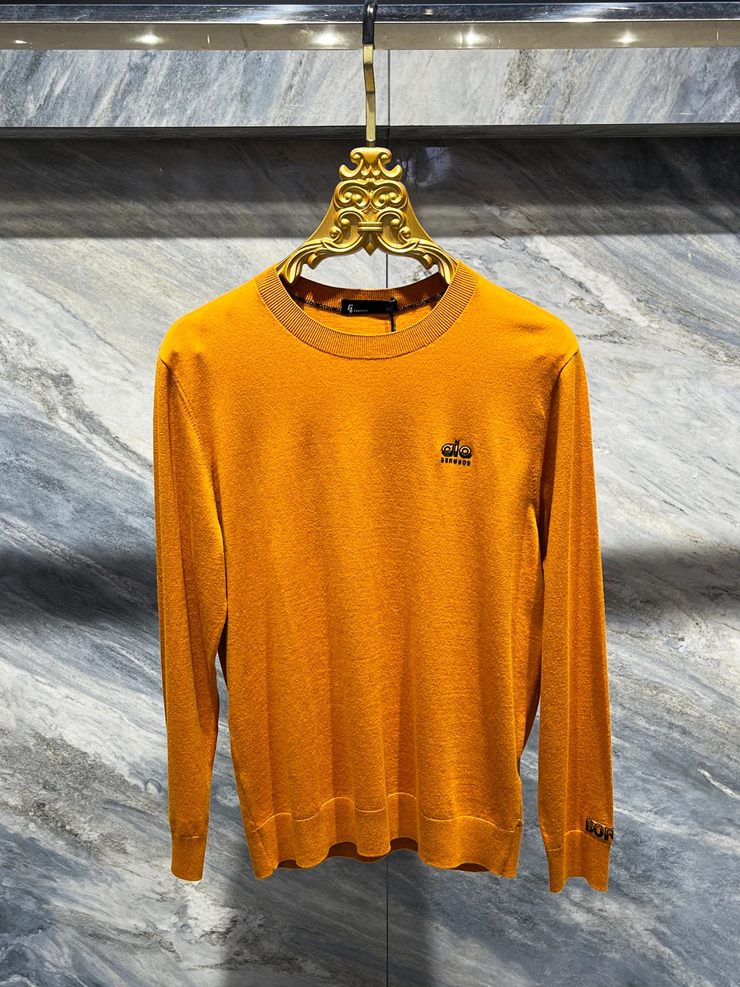 

Мужской комфортный свитер с круглым вырезом, вышивкой и цветочным узором, модный, от китайского бренда, осенне-зимний, с длинным рукавом