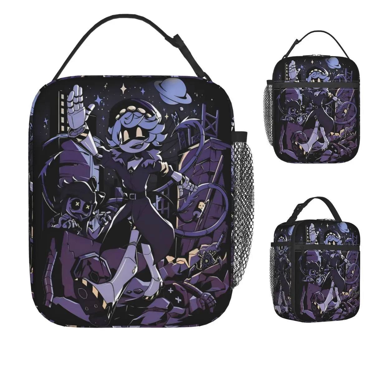 

Anime Murder Drones Lunch Bag Retro Lunch Box School Portable Tote Food Bags Print Cooler Bag
