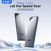 Eaget M.2 PCIE SSD Enclosure 10Gbps to USB3.2 NGFF Protocols Adapter for SATA SSD Support up to 8TB Adapter External Enclosure