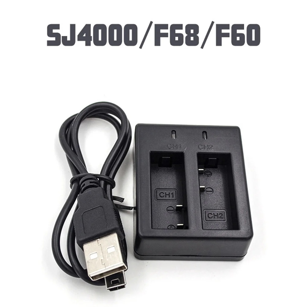 Battery Charging Hub Charging 2 Batteries Action Camera Charging Station Compatible For SJCAM/SJ4000/F60/F68 Cameras