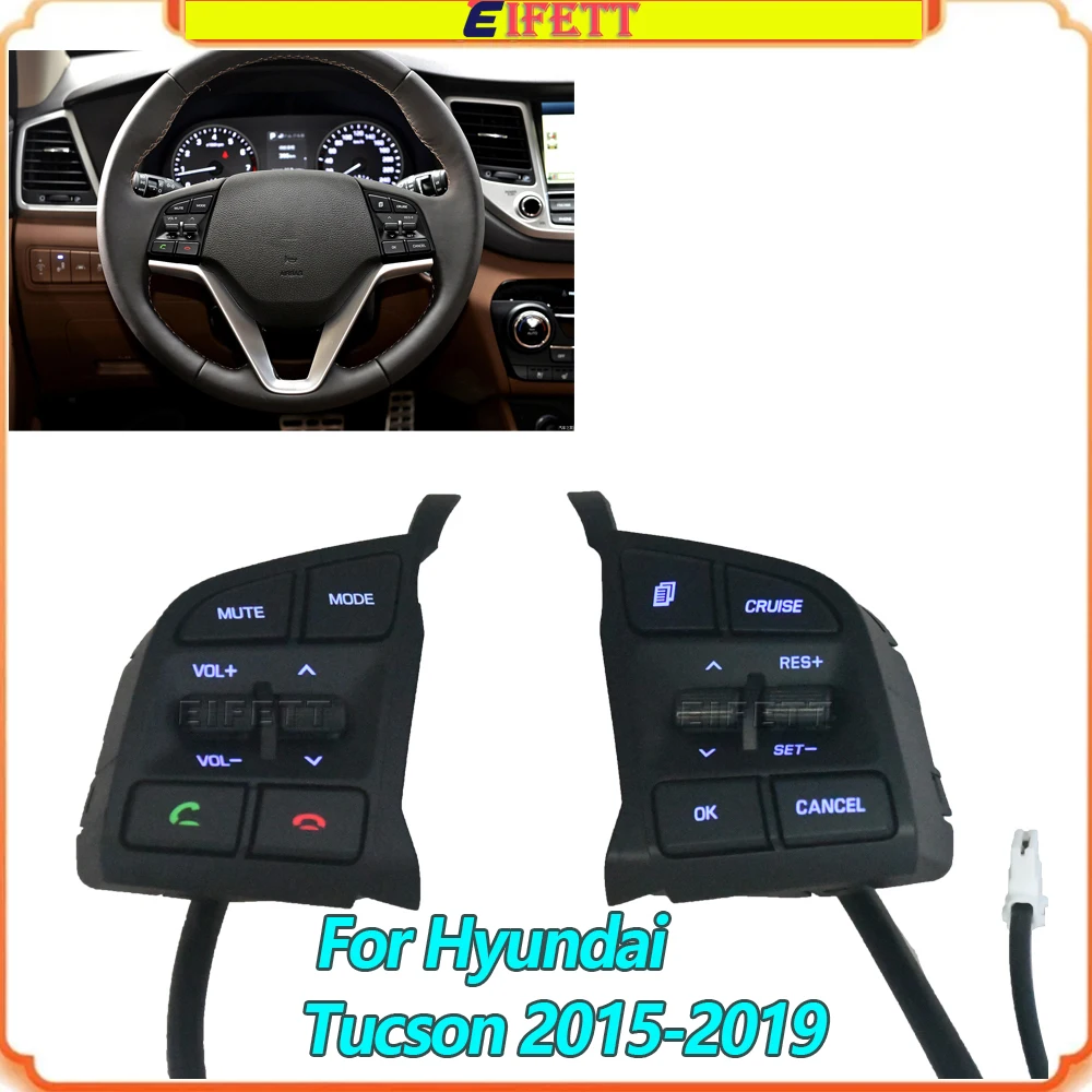 

High QUality 96710D3500 Steering Wheel Switch For Hyundai Tucson 2015-2019 Bluetooth Volume Cruise Music Phone Button
