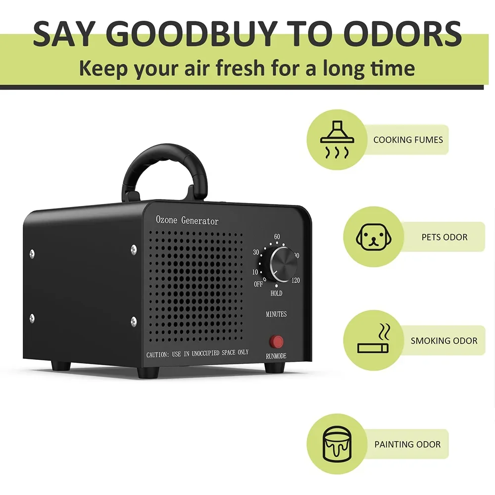 Gerador de ozônio 60000 mg/h ac110v ac240v máquinas de ozônio ozonizador para uso doméstico e comercial escritórios fumaça e sala de animais de estimação